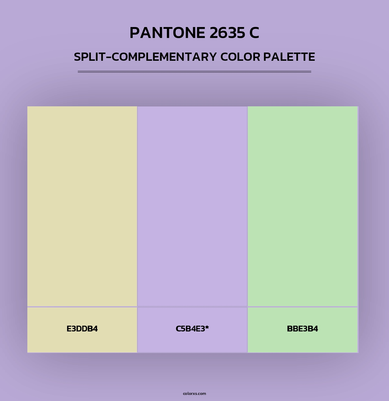PANTONE 2635 C - Split-Complementary Color Palette