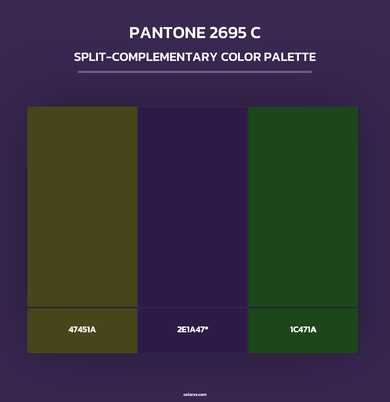 PANTONE 2695 C - Split-Complementary Color Palette