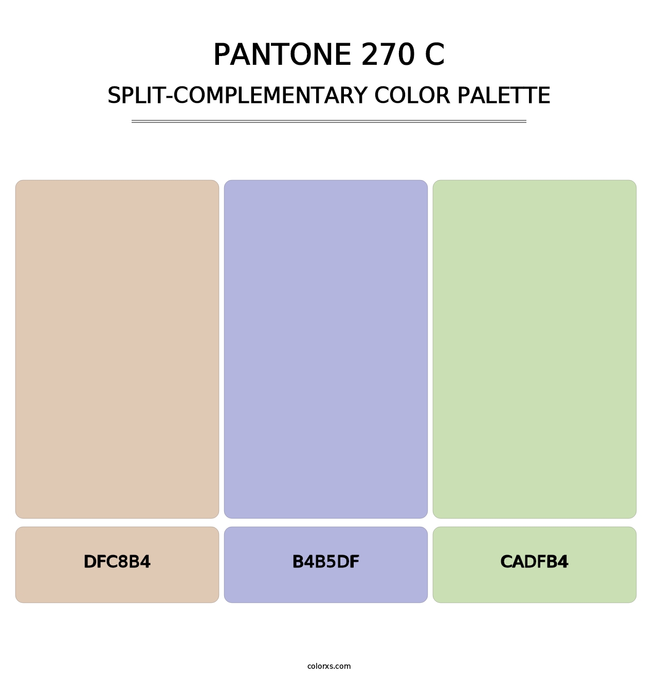 PANTONE 270 C - Split-Complementary Color Palette