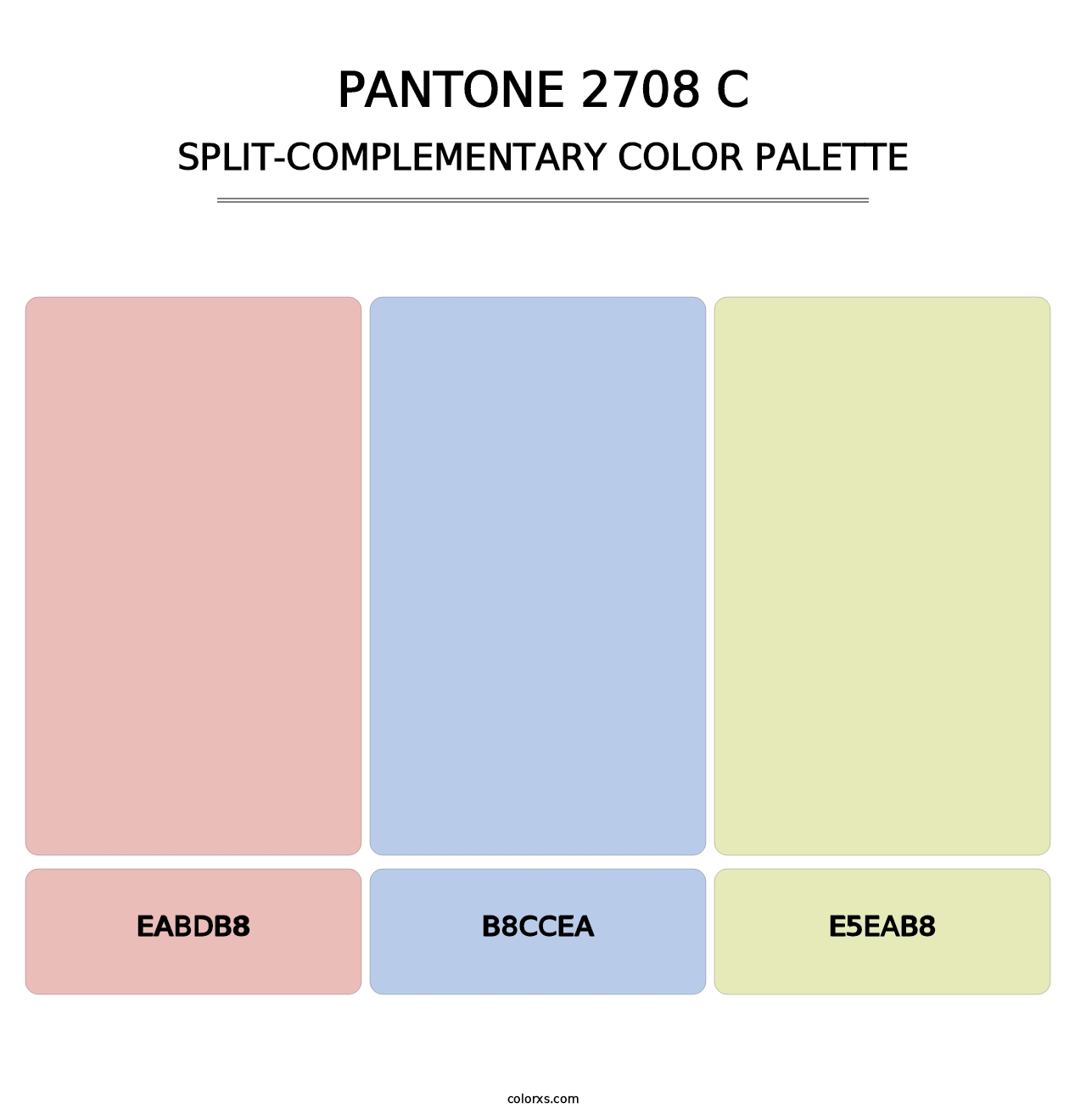 PANTONE 2708 C - Split-Complementary Color Palette