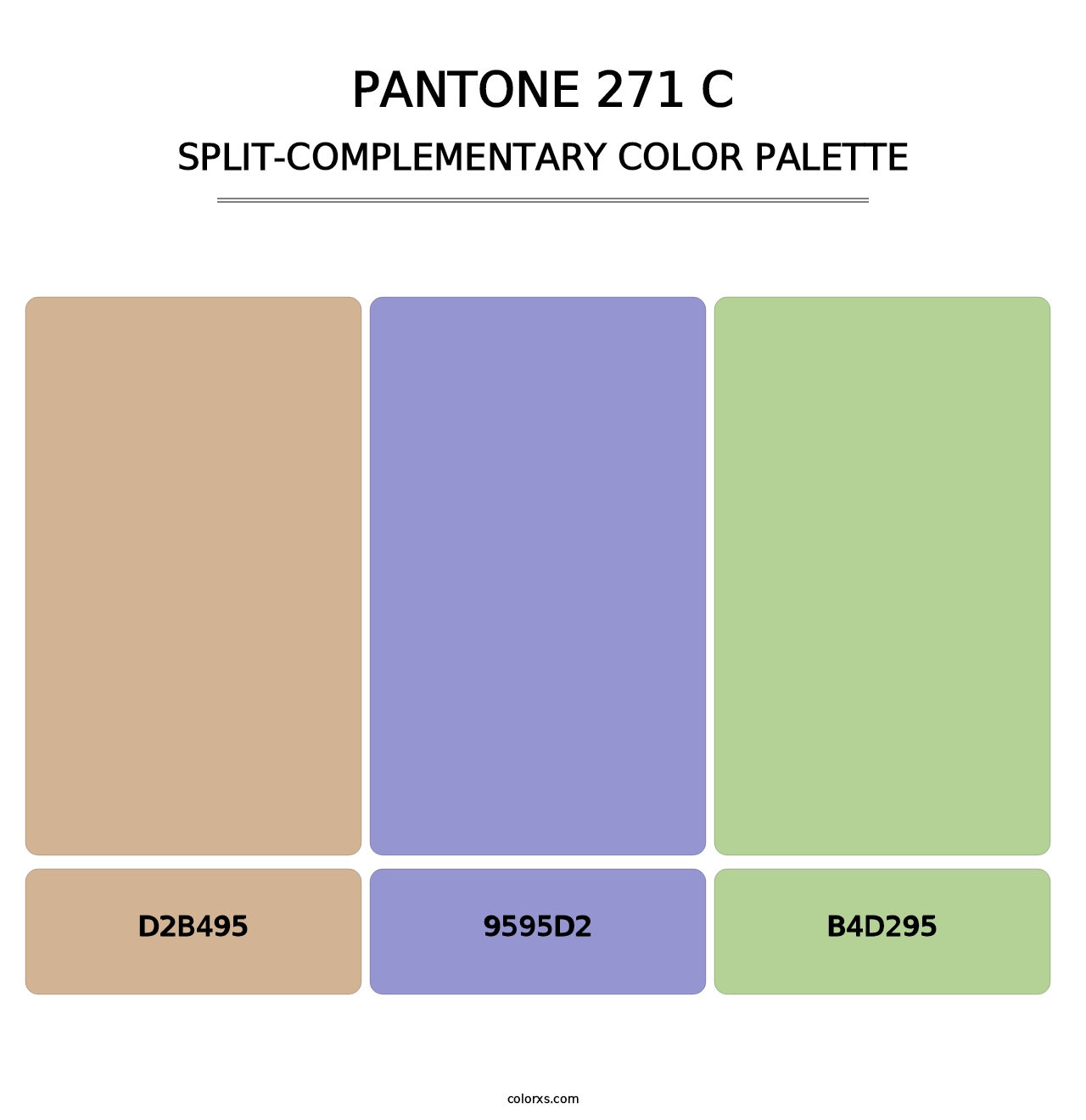 PANTONE 271 C - Split-Complementary Color Palette