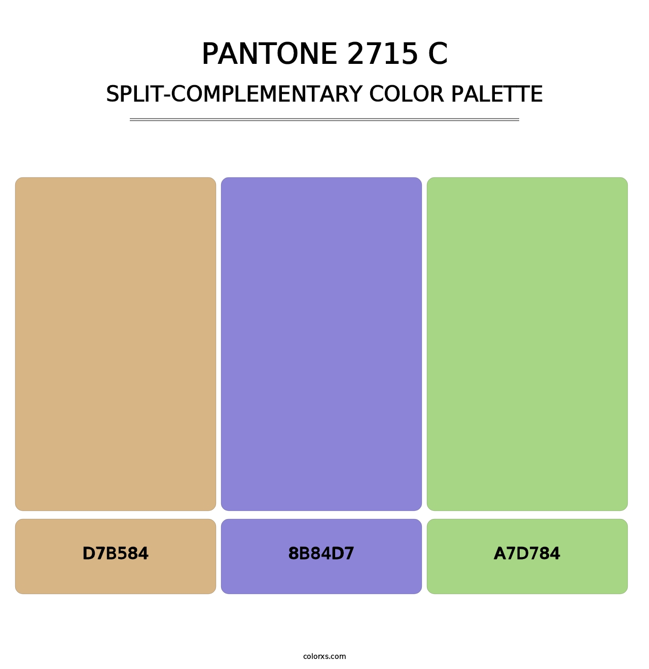 PANTONE 2715 C - Split-Complementary Color Palette