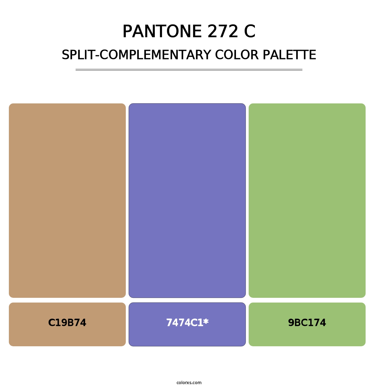 PANTONE 272 C - Split-Complementary Color Palette