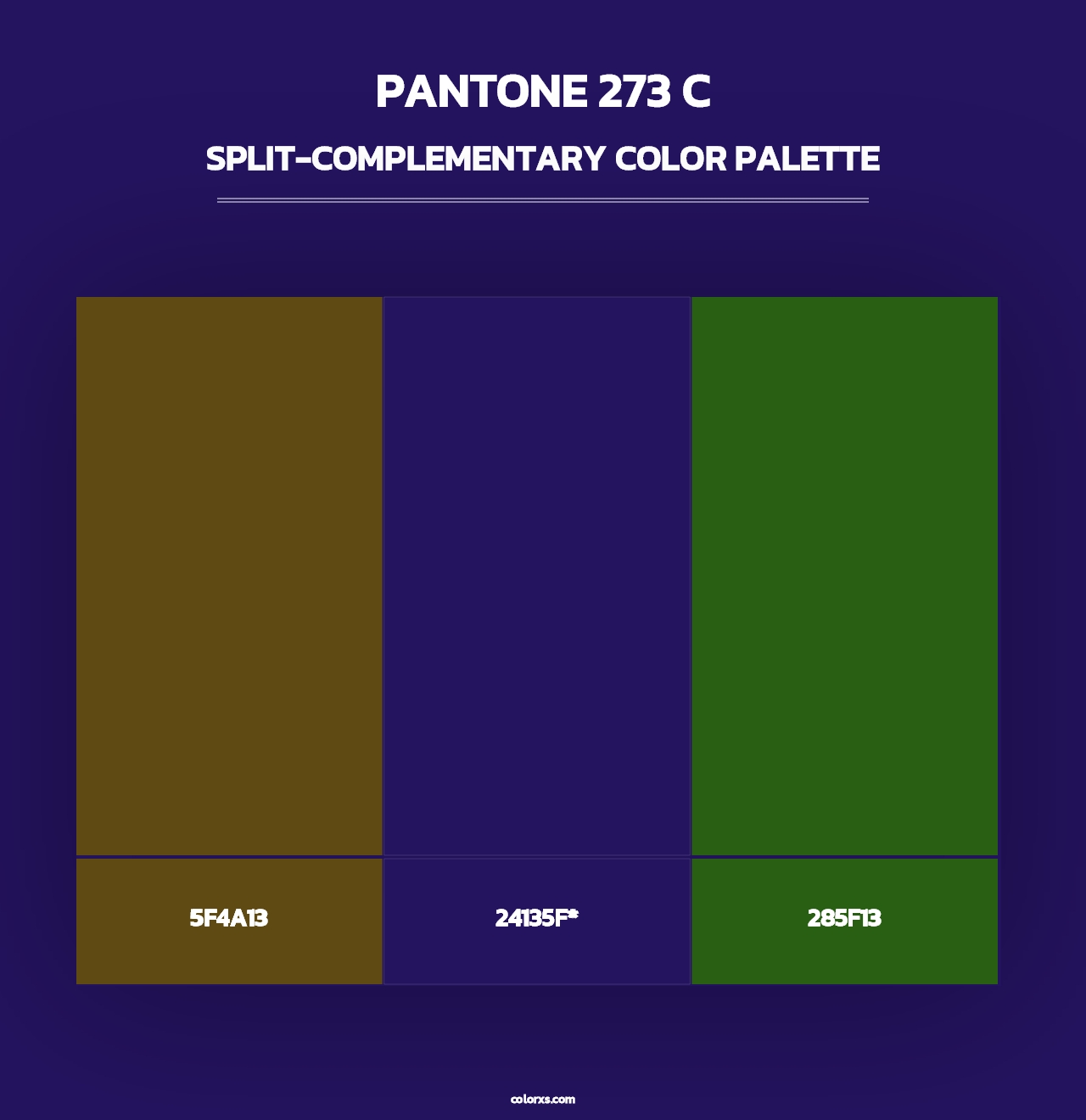 PANTONE 273 C - Split-Complementary Color Palette