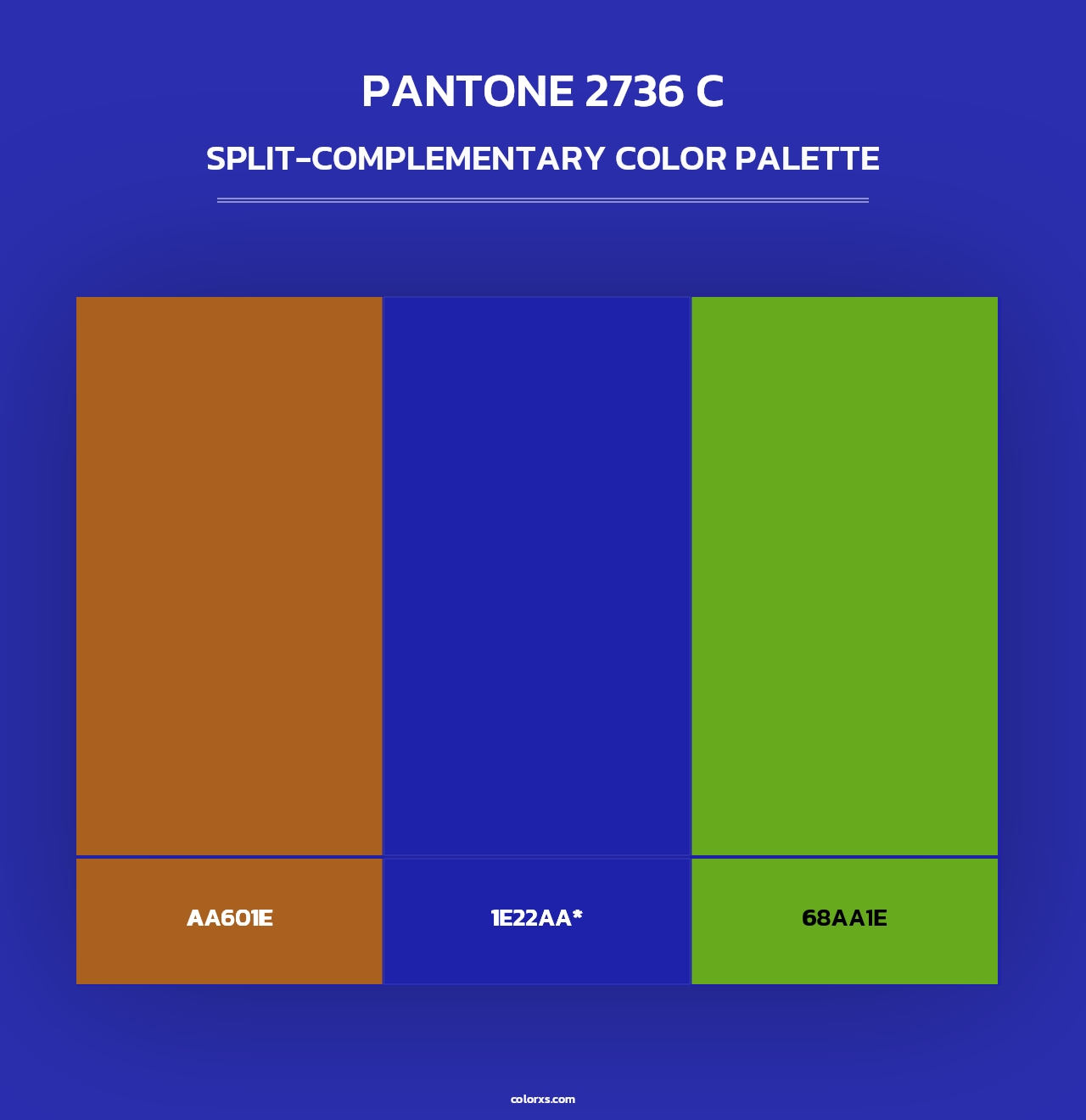 PANTONE 2736 C - Split-Complementary Color Palette