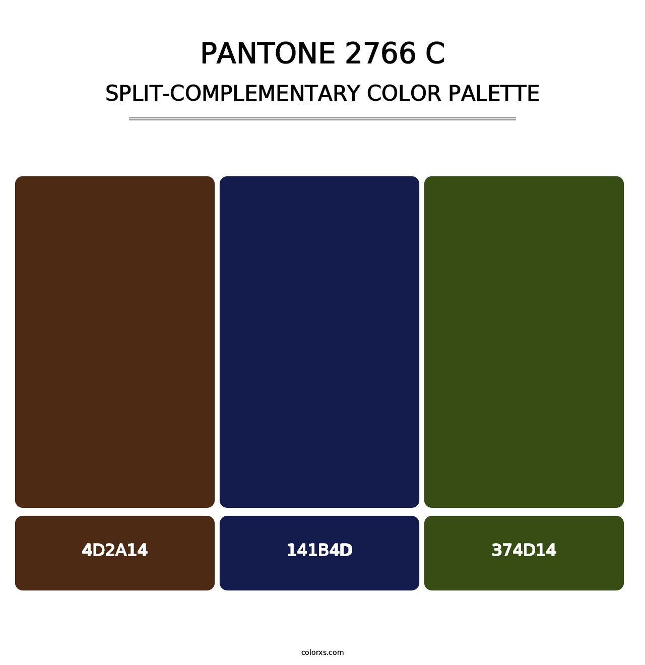 PANTONE 2766 C - Split-Complementary Color Palette