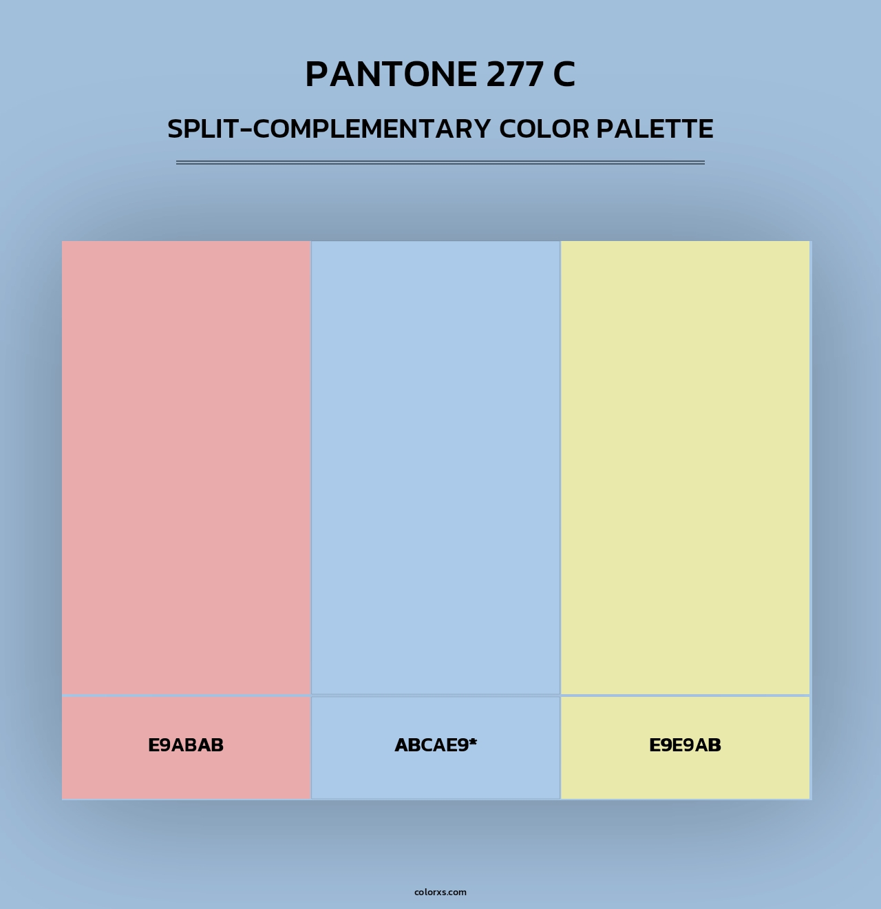 PANTONE 277 C - Split-Complementary Color Palette