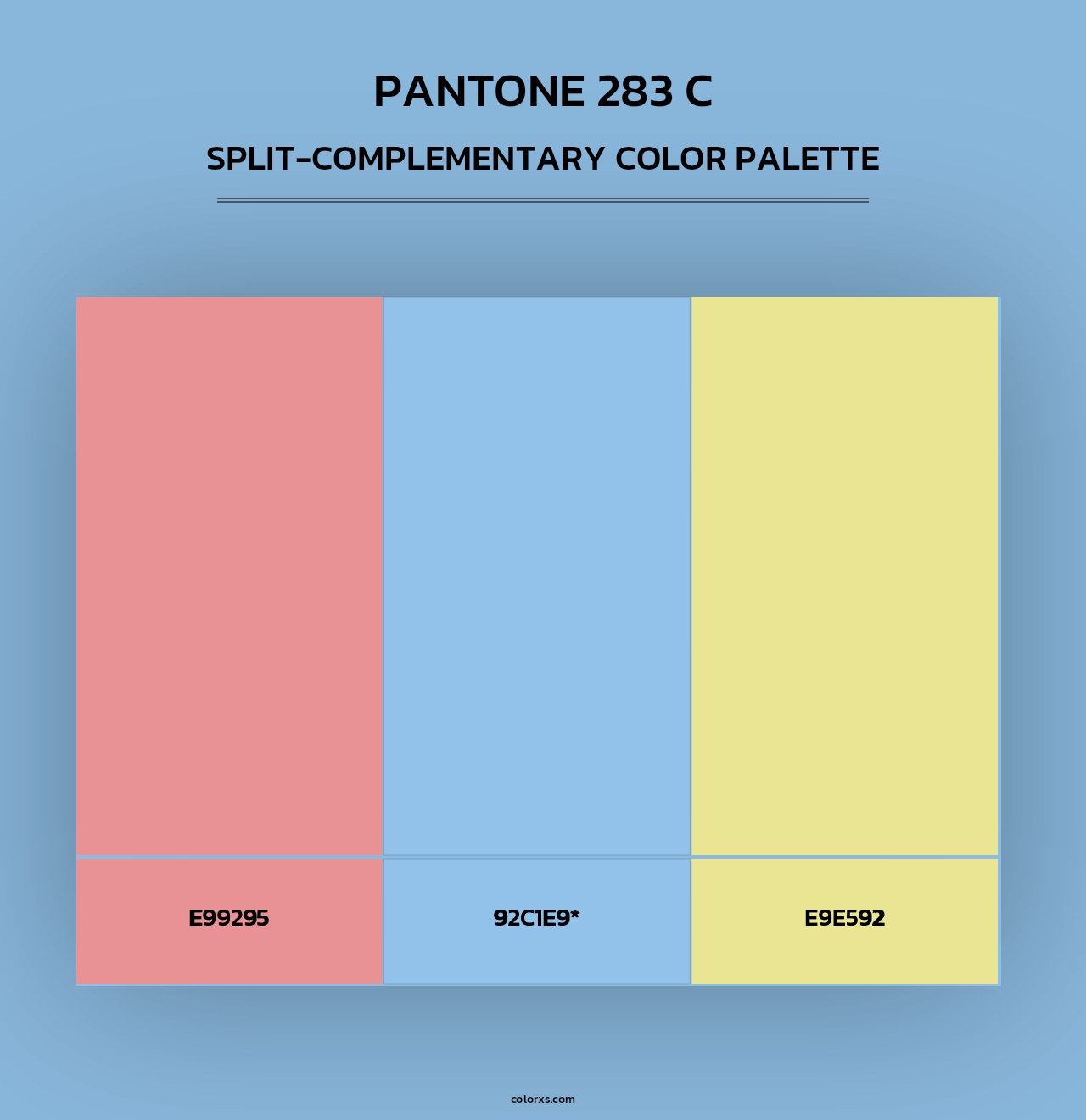 PANTONE 283 C - Split-Complementary Color Palette