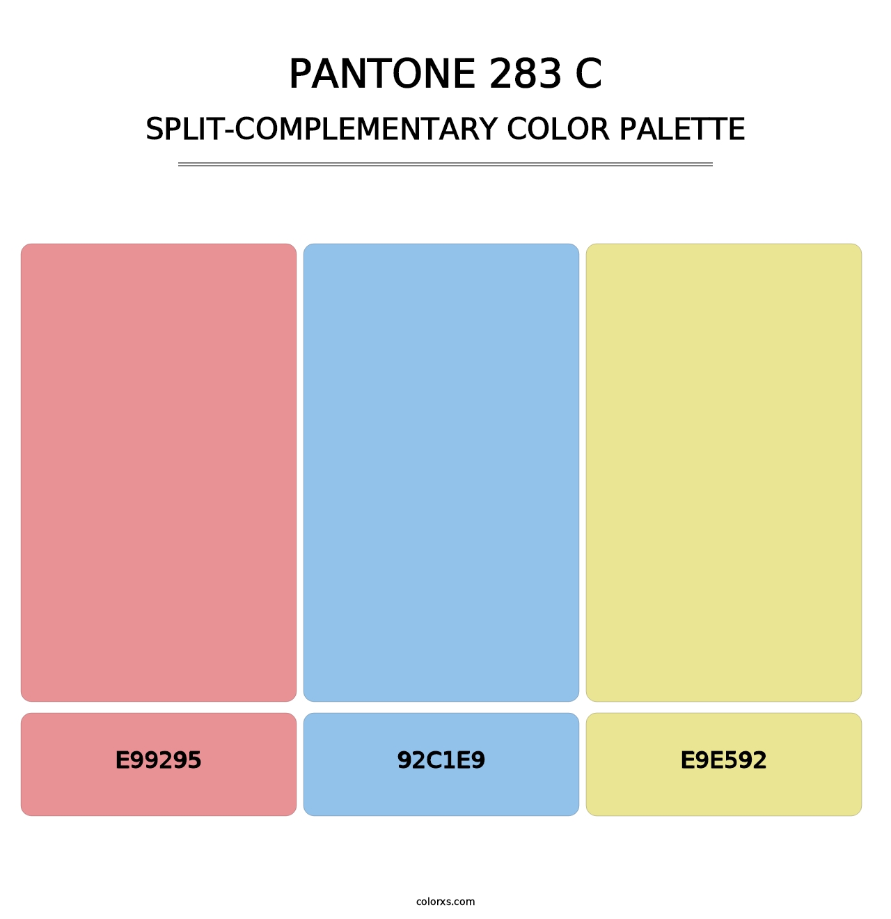 PANTONE 283 C - Split-Complementary Color Palette