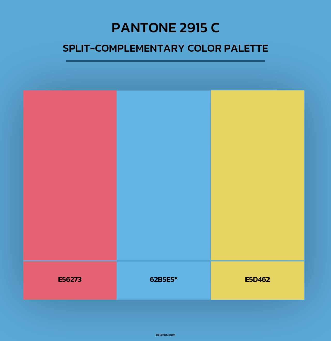 PANTONE 2915 C - Split-Complementary Color Palette