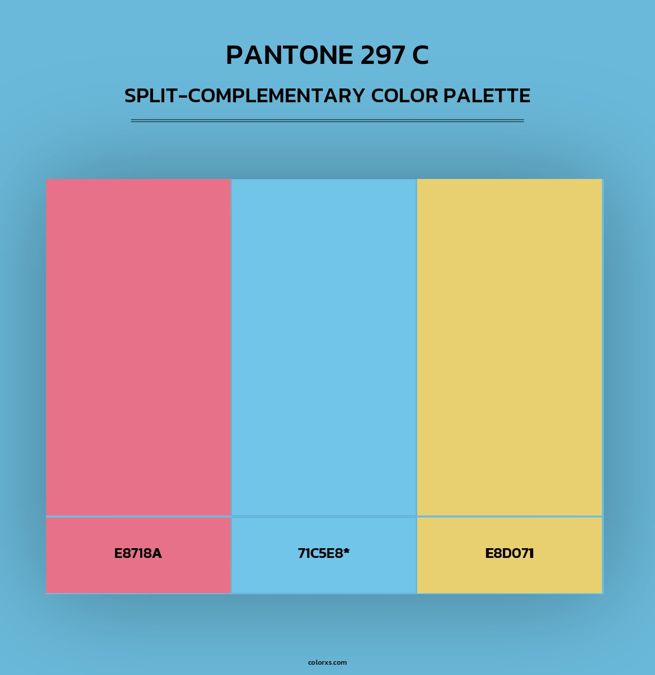 PANTONE 297 C - Split-Complementary Color Palette
