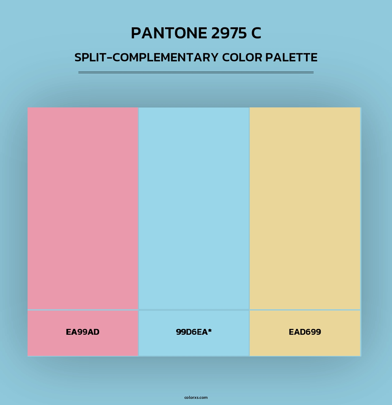 PANTONE 2975 C - Split-Complementary Color Palette