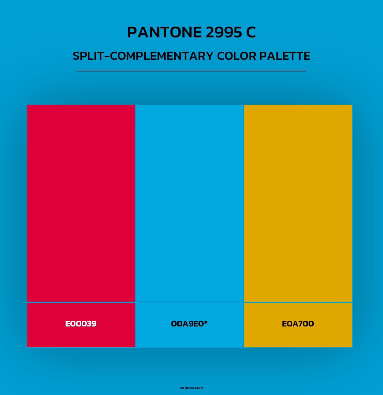 PANTONE 2995 C - Split-Complementary Color Palette