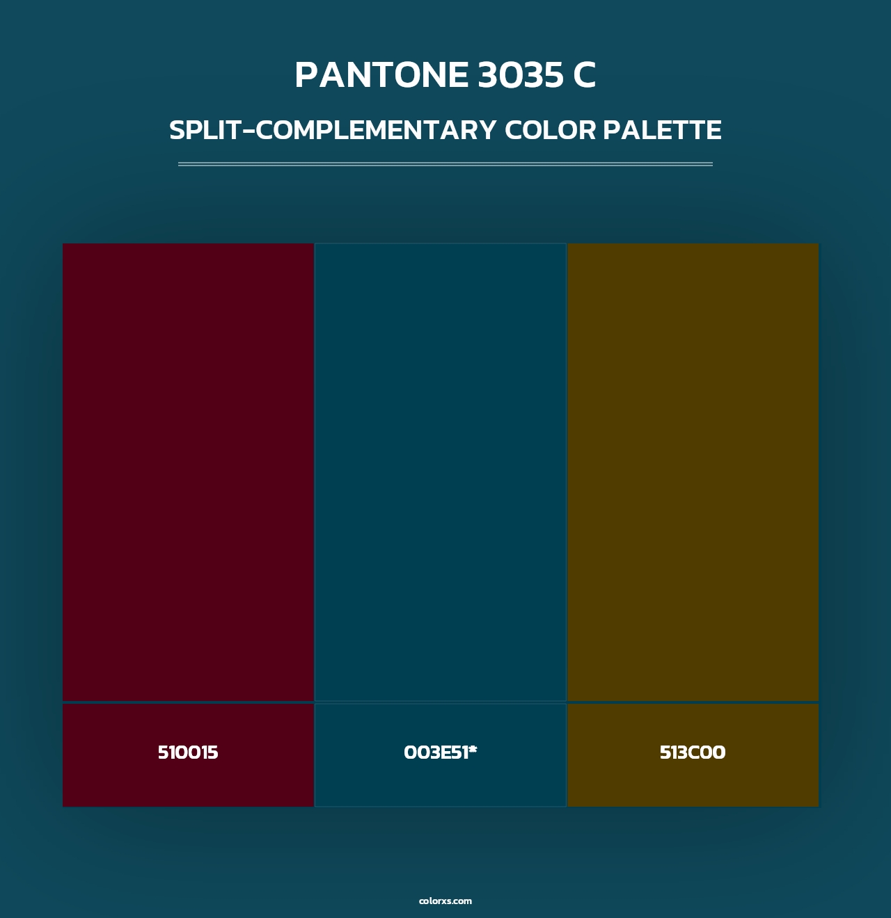 PANTONE 3035 C - Split-Complementary Color Palette