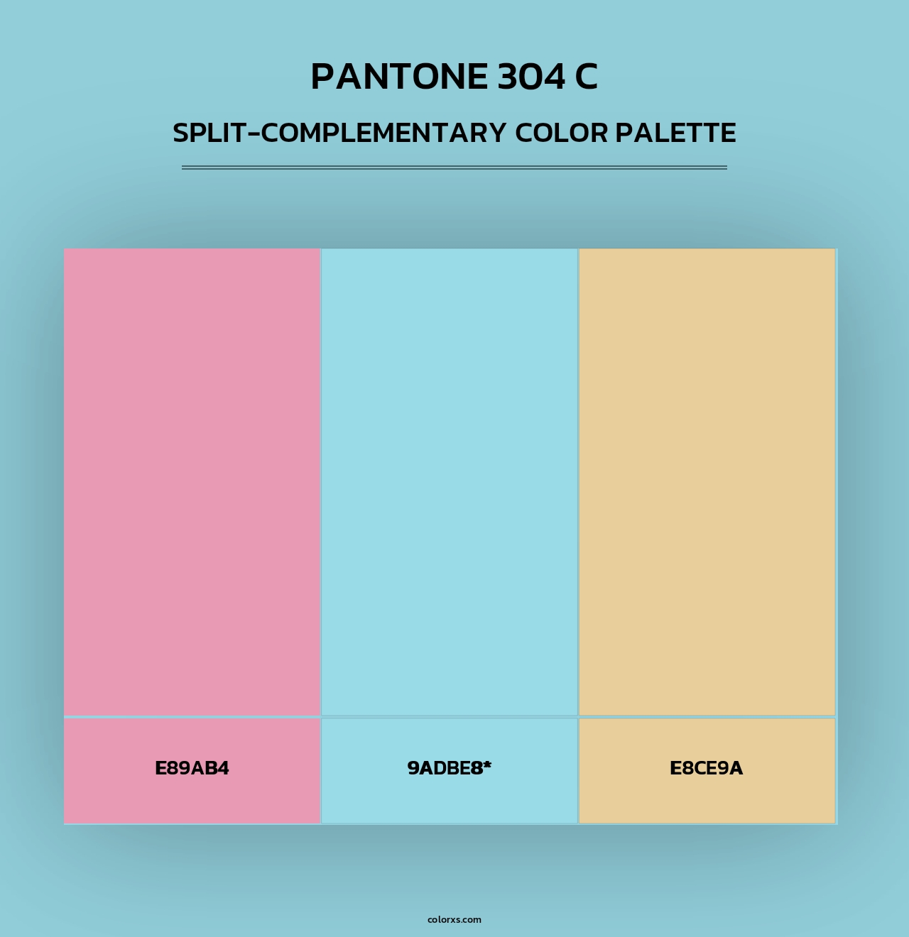 PANTONE 304 C - Split-Complementary Color Palette
