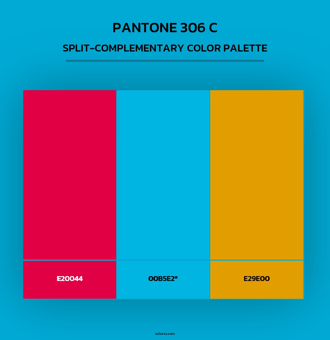 PANTONE 306 C - Split-Complementary Color Palette