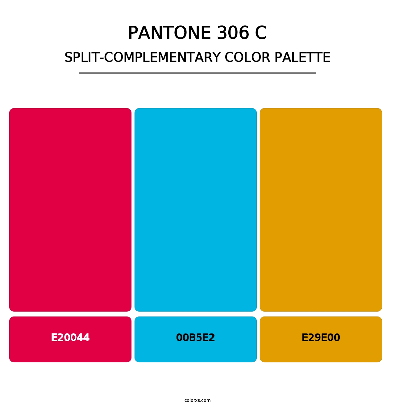 PANTONE 306 C - Split-Complementary Color Palette