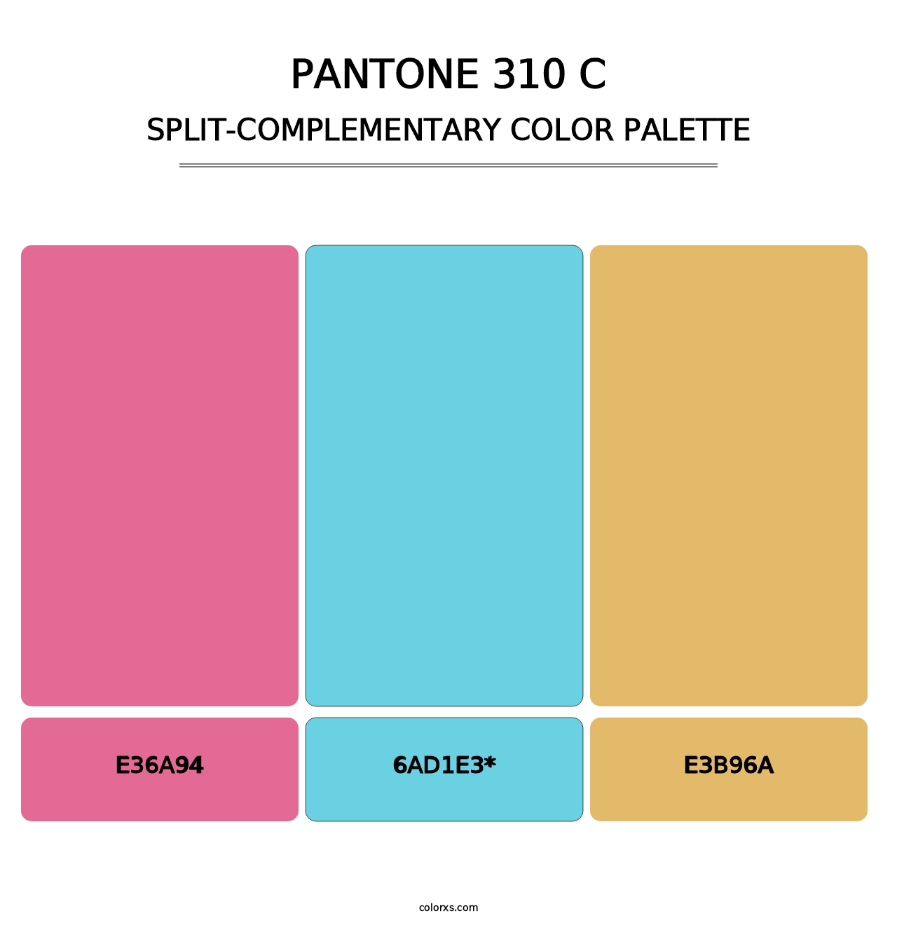 PANTONE 310 C - Split-Complementary Color Palette