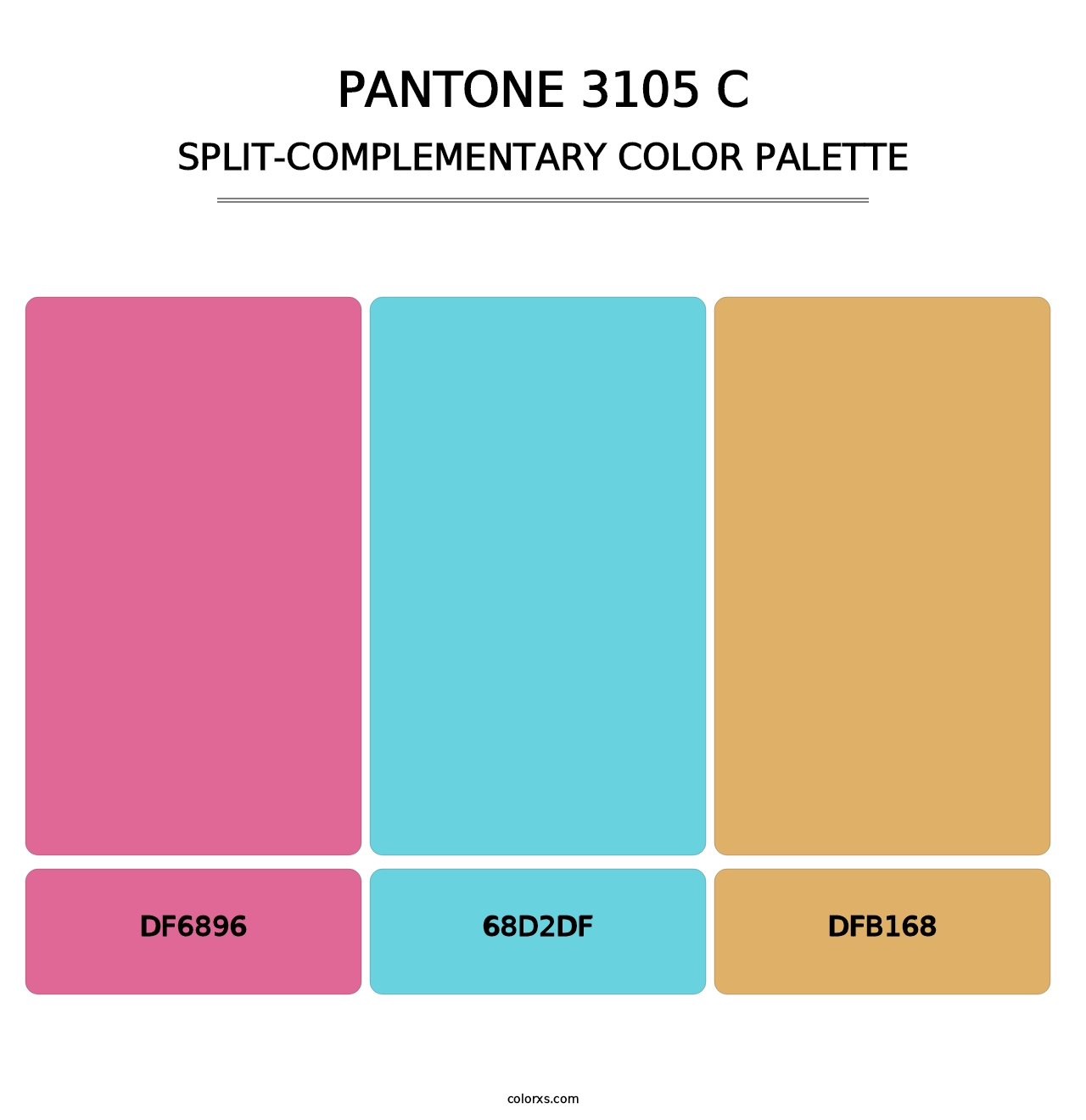 PANTONE 3105 C - Split-Complementary Color Palette