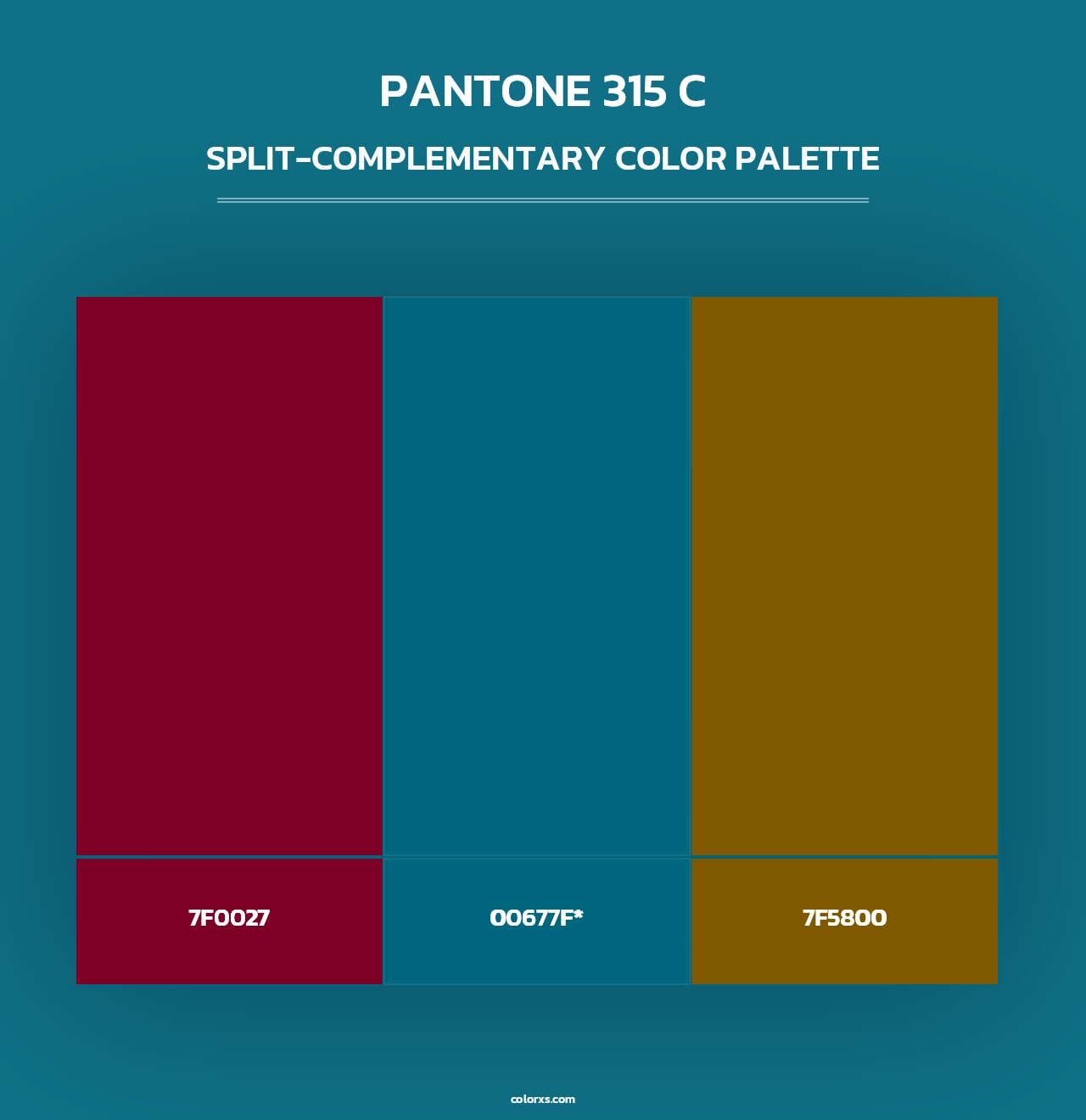 PANTONE 315 C - Split-Complementary Color Palette