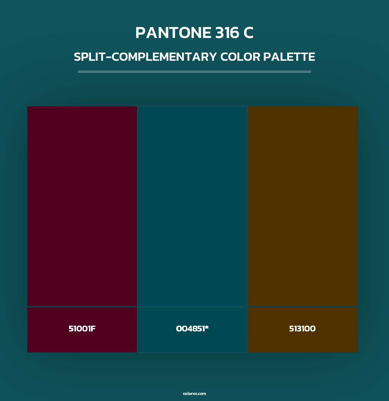 PANTONE 316 C - Split-Complementary Color Palette