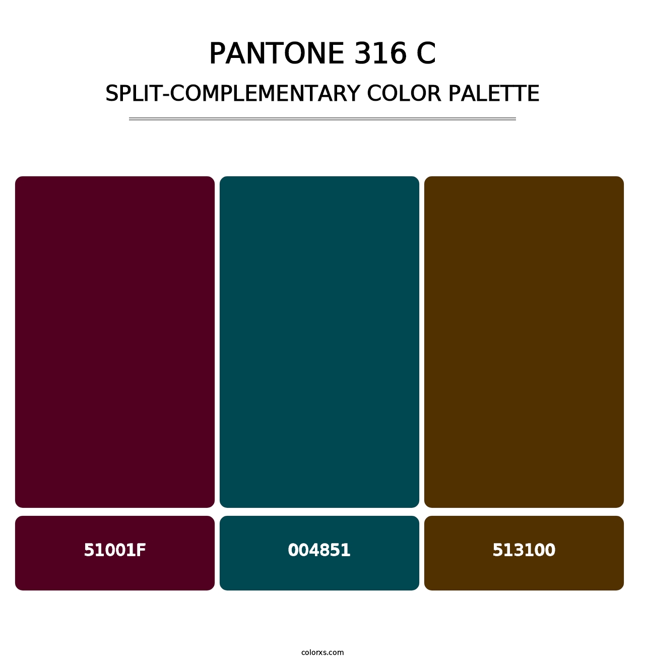 PANTONE 316 C - Split-Complementary Color Palette