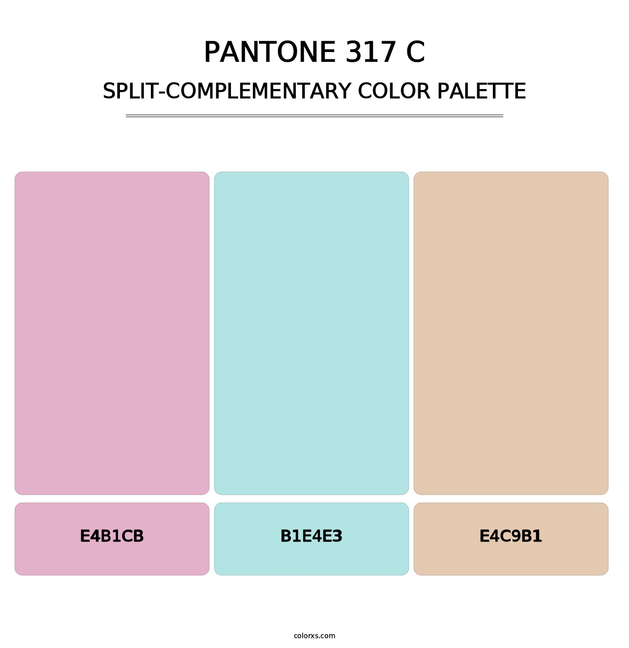 PANTONE 317 C - Split-Complementary Color Palette
