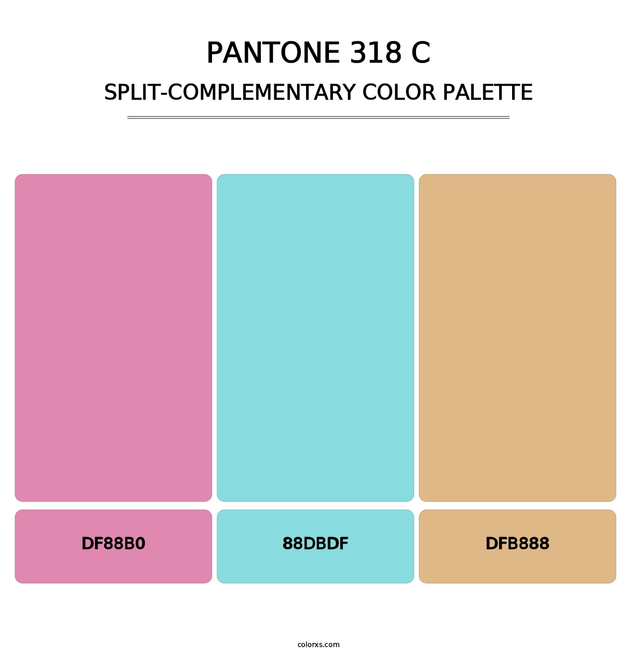 PANTONE 318 C - Split-Complementary Color Palette