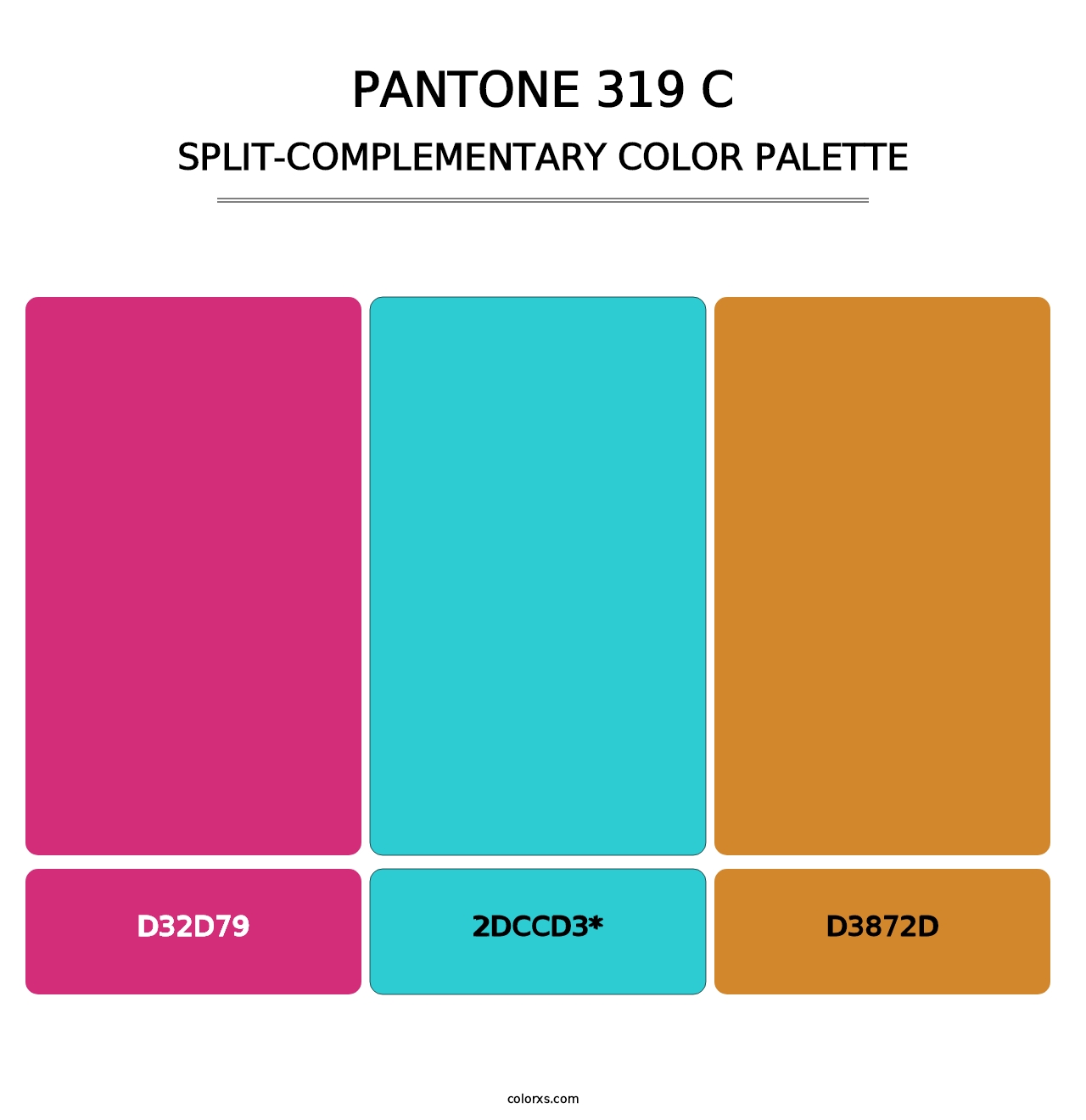 PANTONE 319 C - Split-Complementary Color Palette