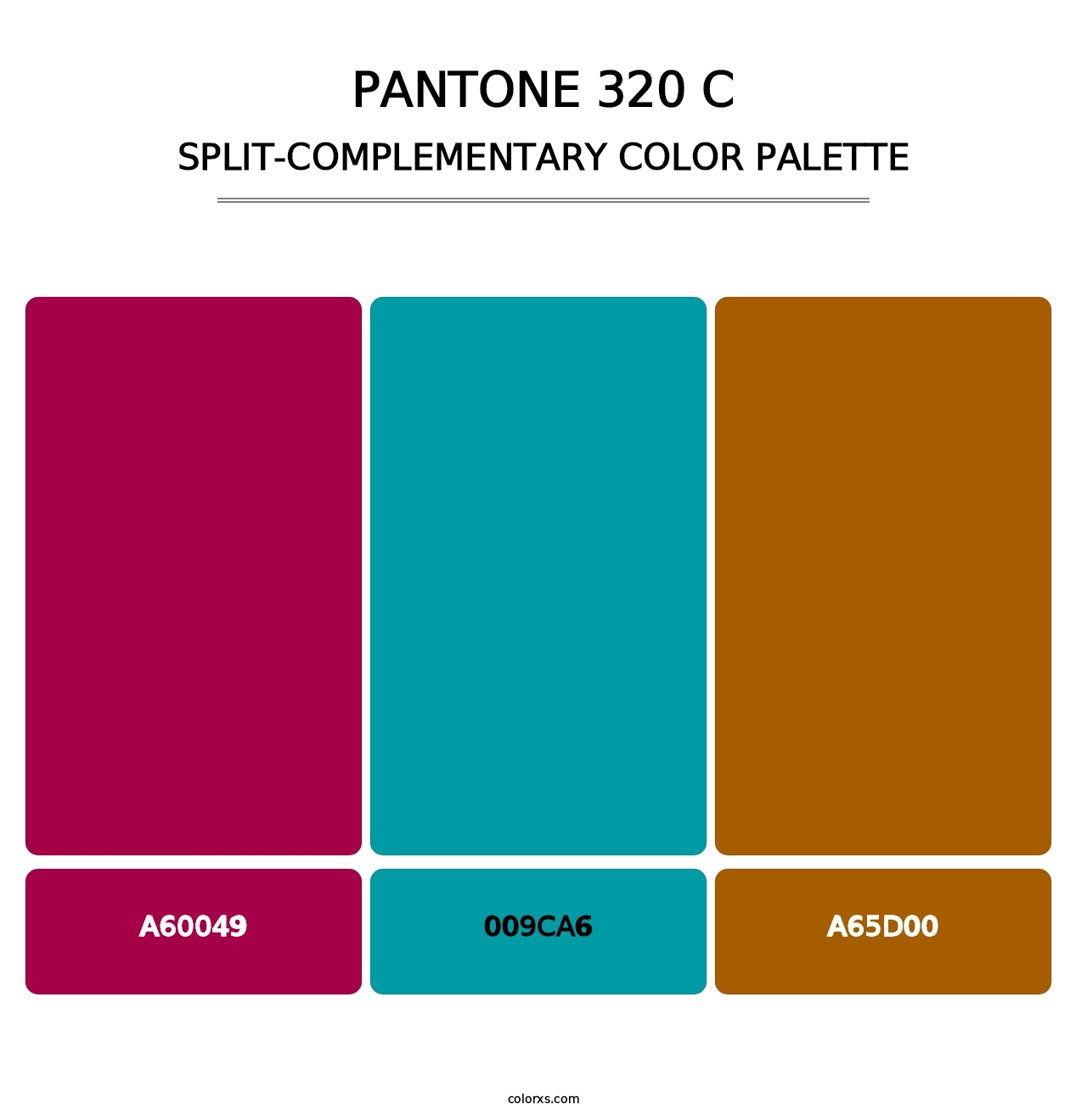 PANTONE 320 C - Split-Complementary Color Palette