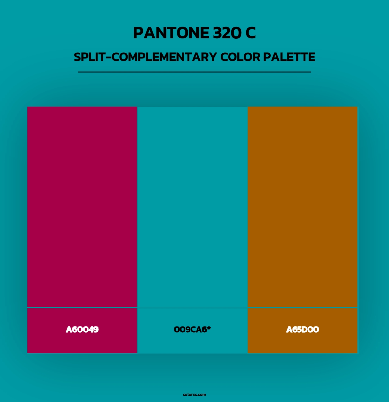 PANTONE 320 C - Split-Complementary Color Palette