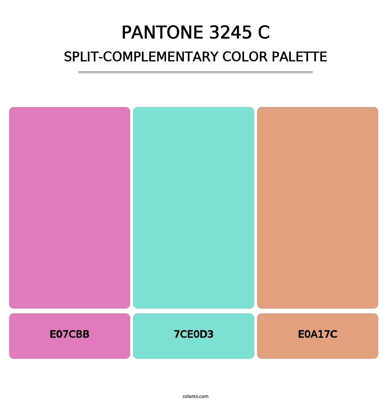 PANTONE 3245 C - Split-Complementary Color Palette