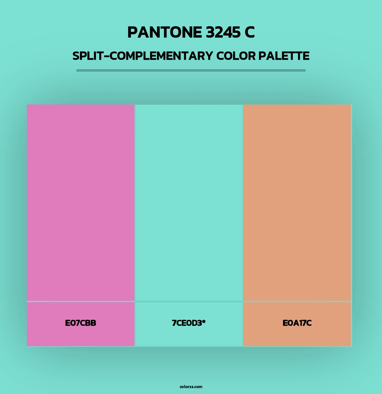 PANTONE 3245 C - Split-Complementary Color Palette