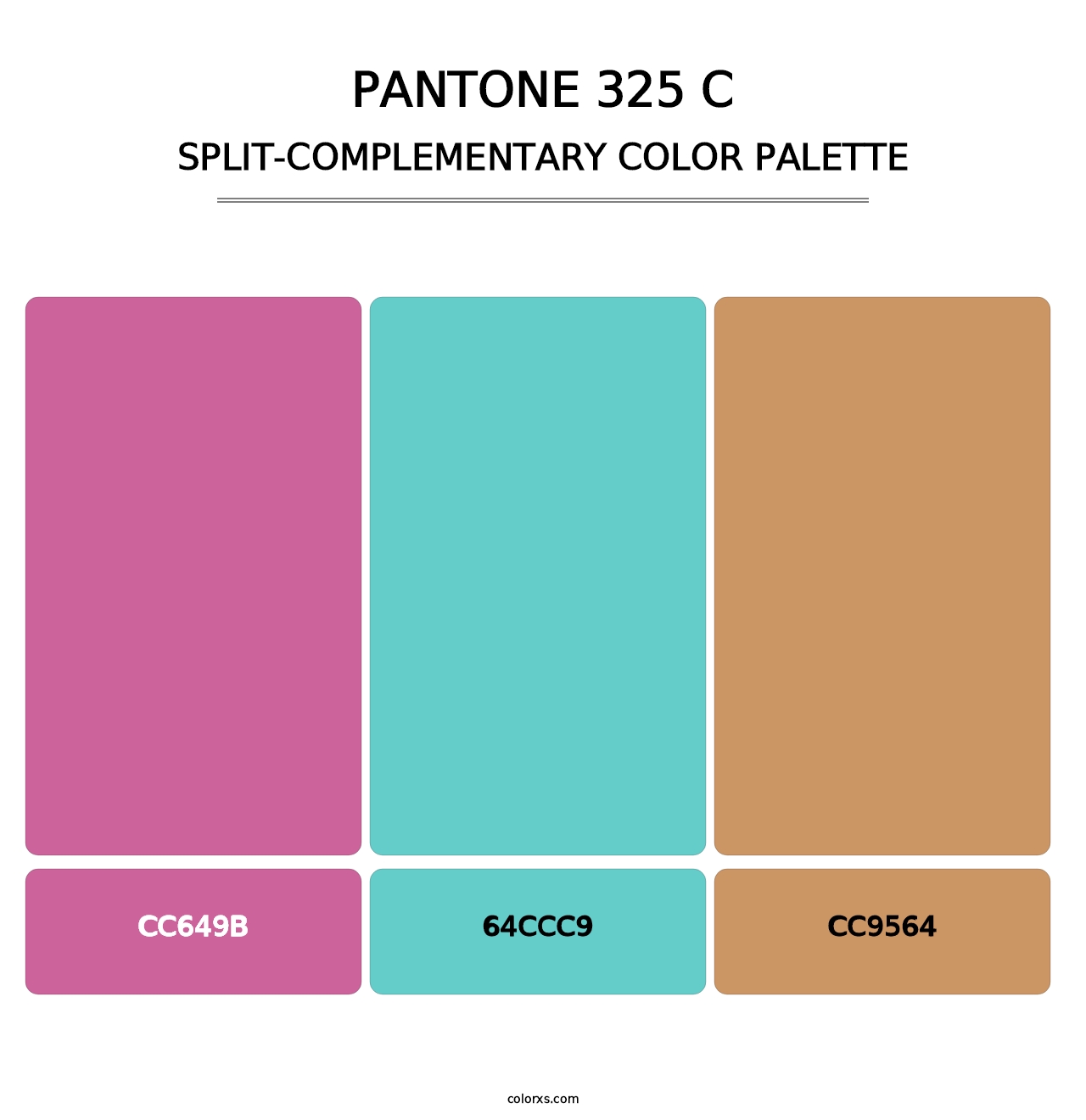 PANTONE 325 C - Split-Complementary Color Palette