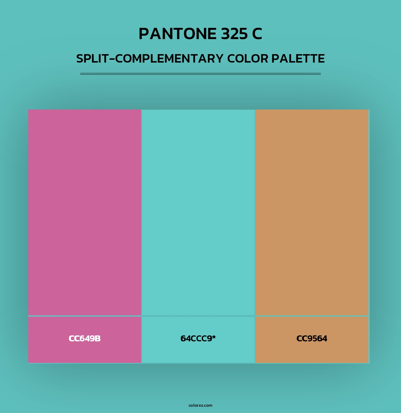 PANTONE 325 C - Split-Complementary Color Palette