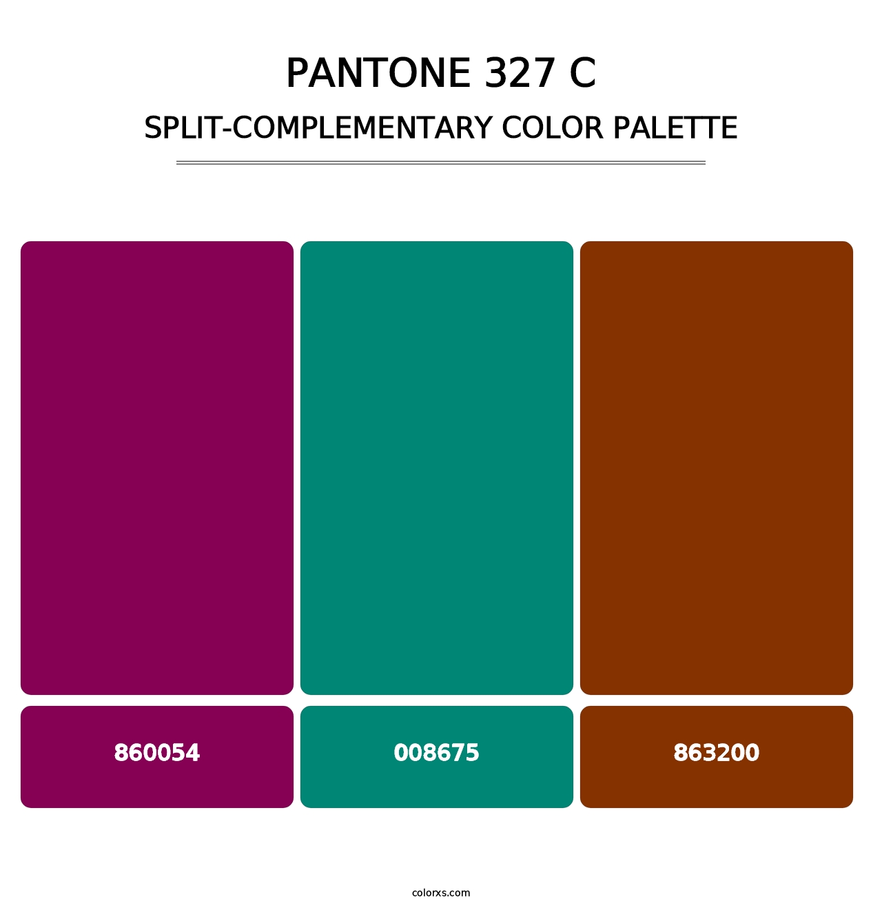 PANTONE 327 C - Split-Complementary Color Palette