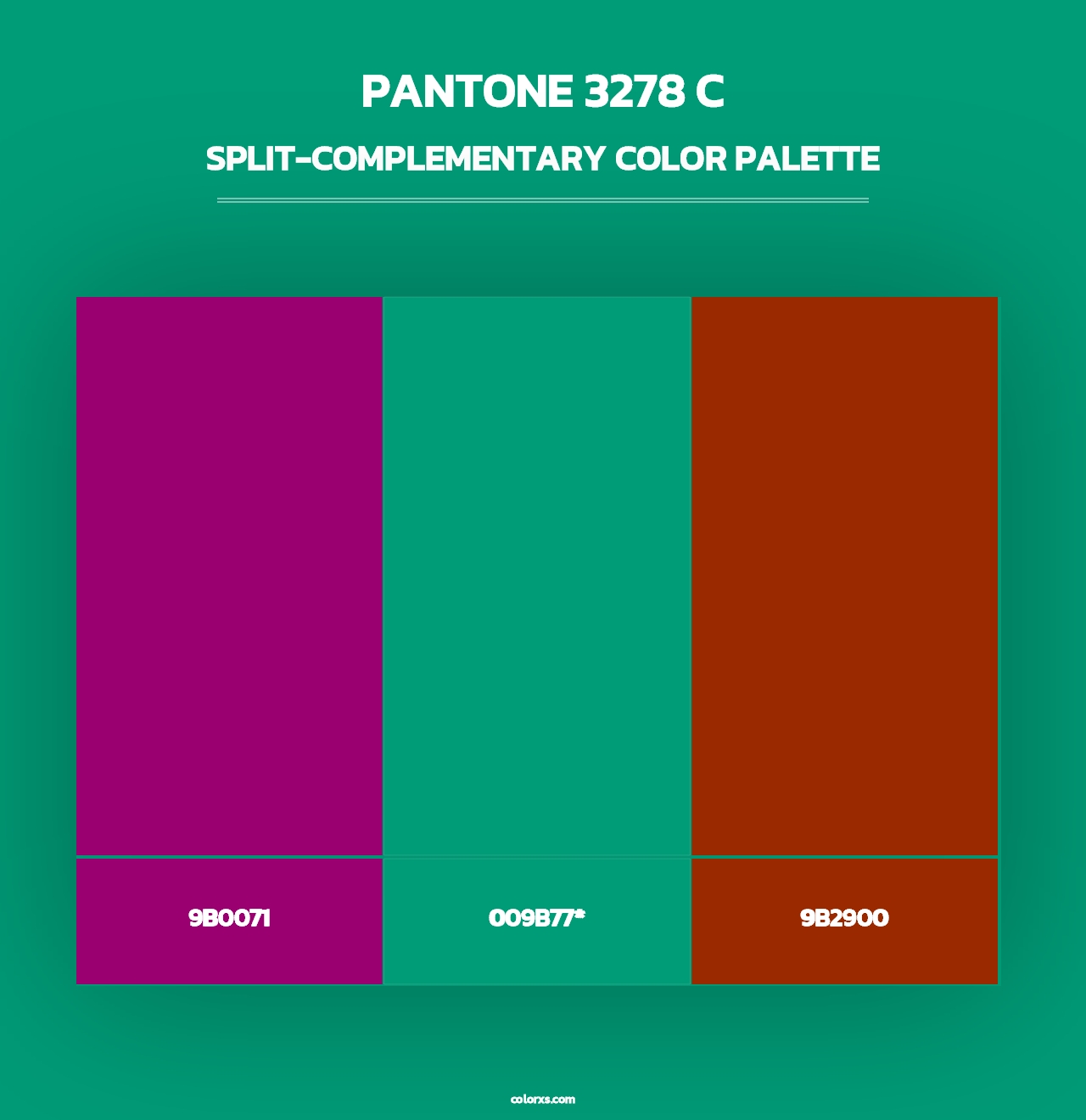 PANTONE 3278 C - Split-Complementary Color Palette