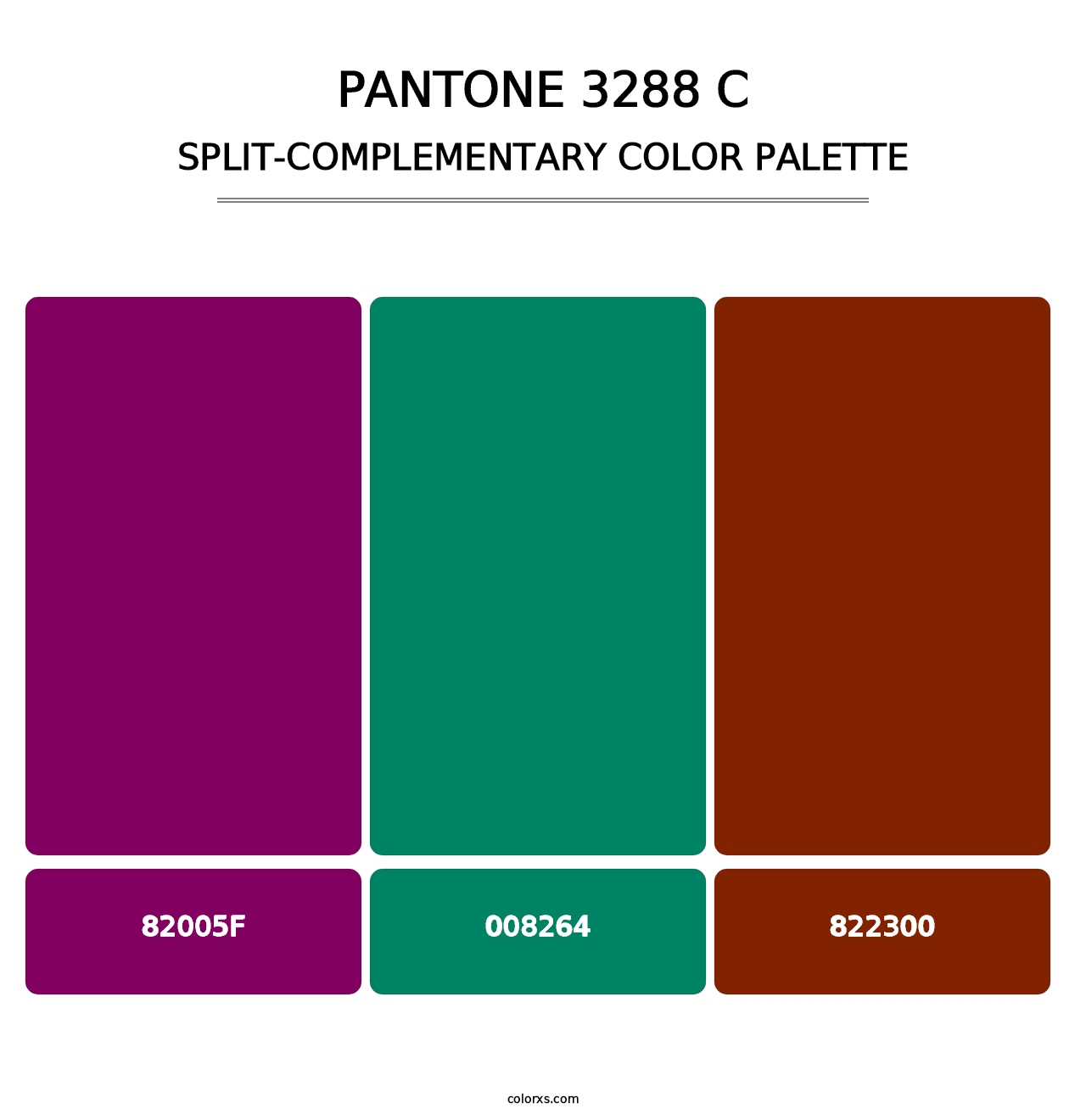 PANTONE 3288 C - Split-Complementary Color Palette