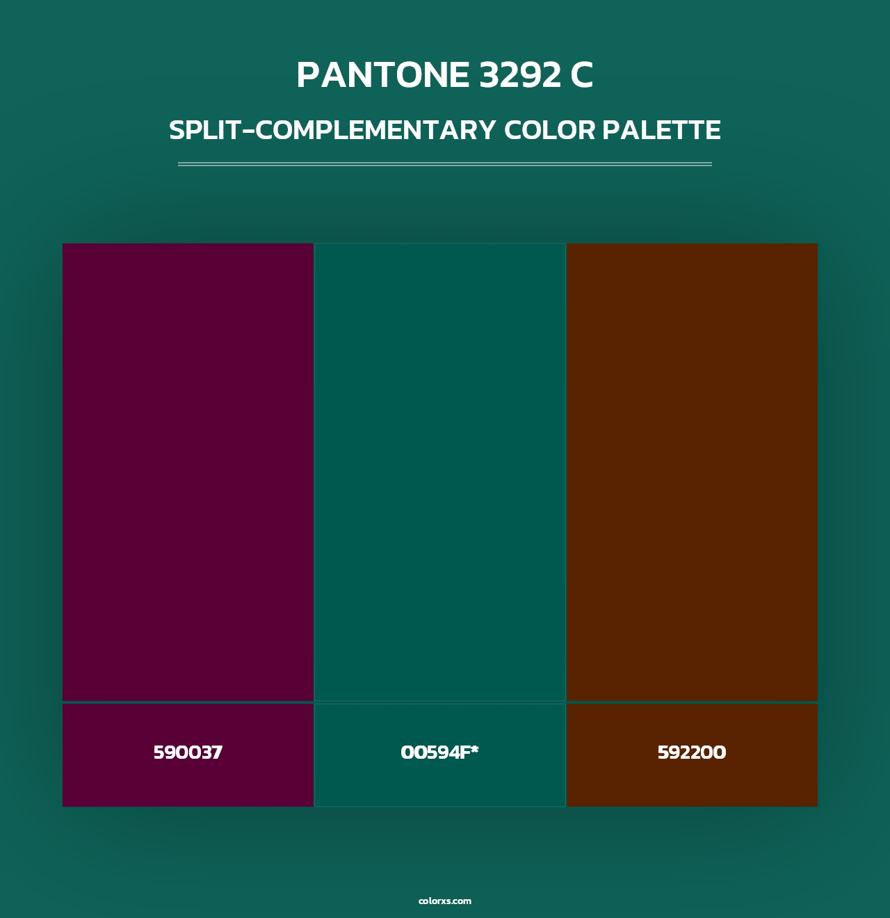PANTONE 3292 C - Split-Complementary Color Palette