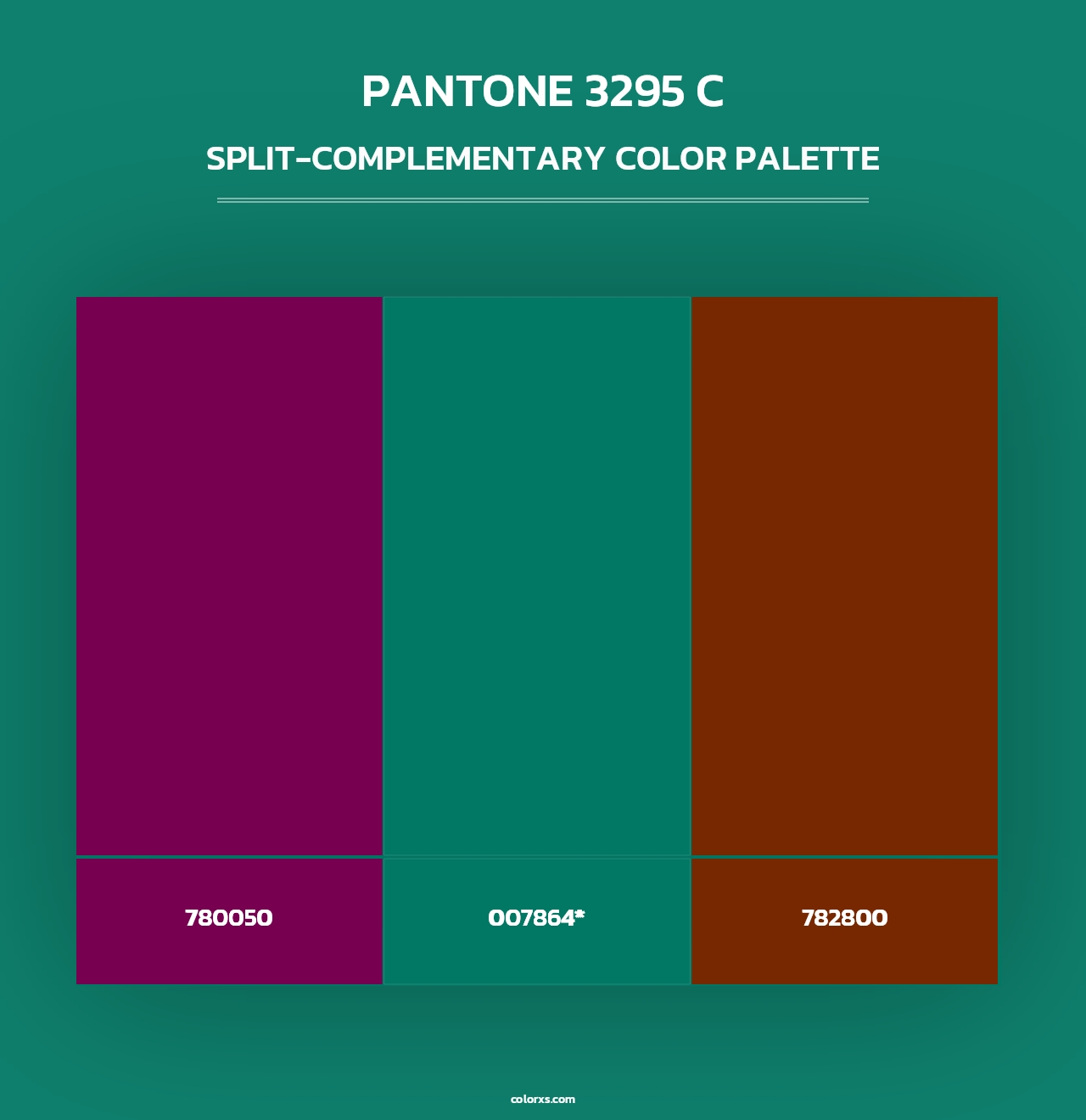 PANTONE 3295 C - Split-Complementary Color Palette