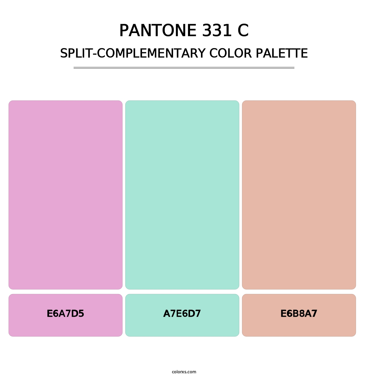 PANTONE 331 C - Split-Complementary Color Palette