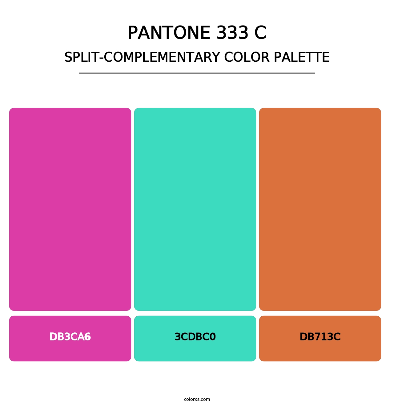 PANTONE 333 C - Split-Complementary Color Palette