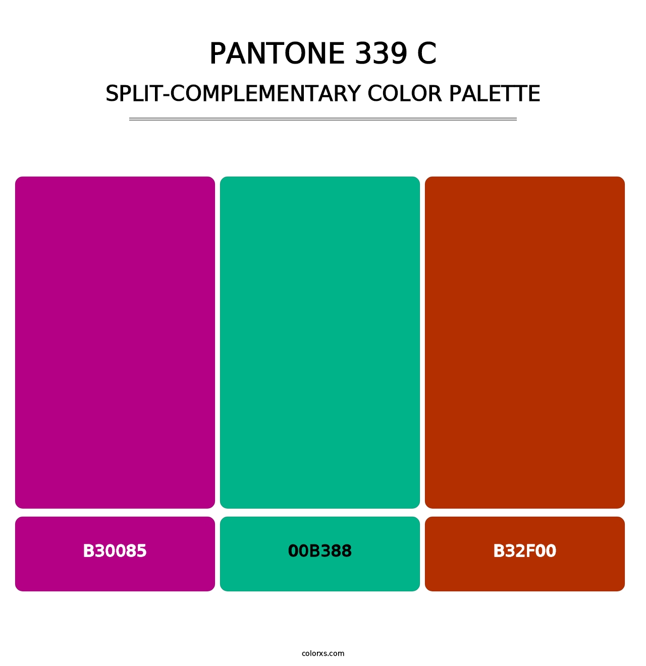 PANTONE 339 C - Split-Complementary Color Palette