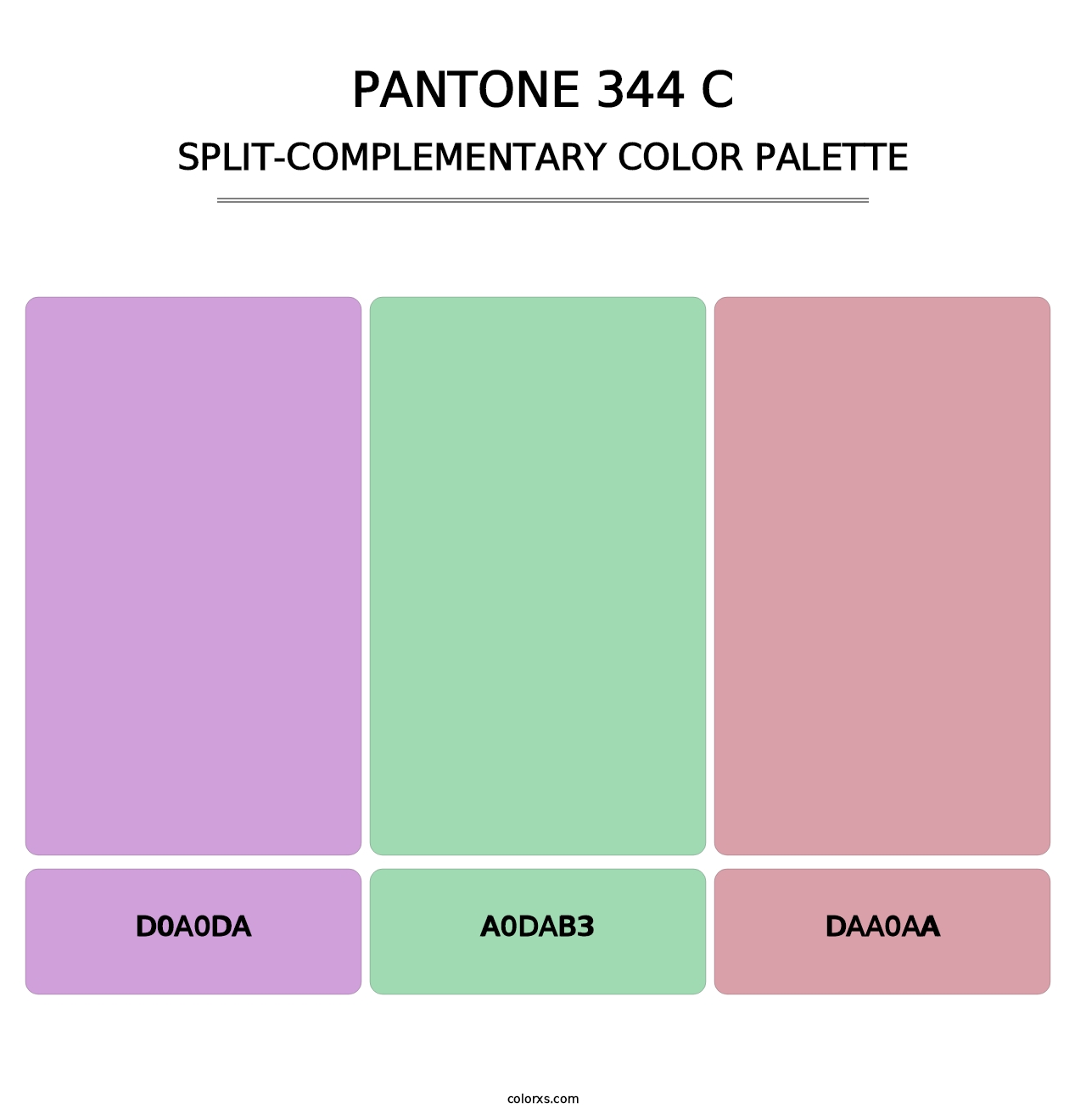 PANTONE 344 C - Split-Complementary Color Palette