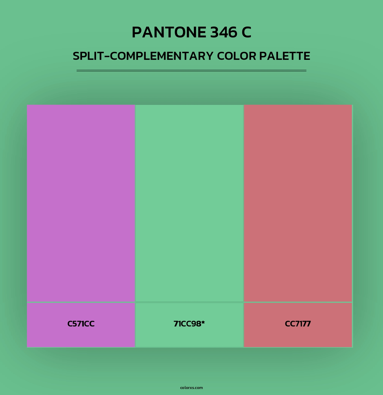 PANTONE 346 C - Split-Complementary Color Palette