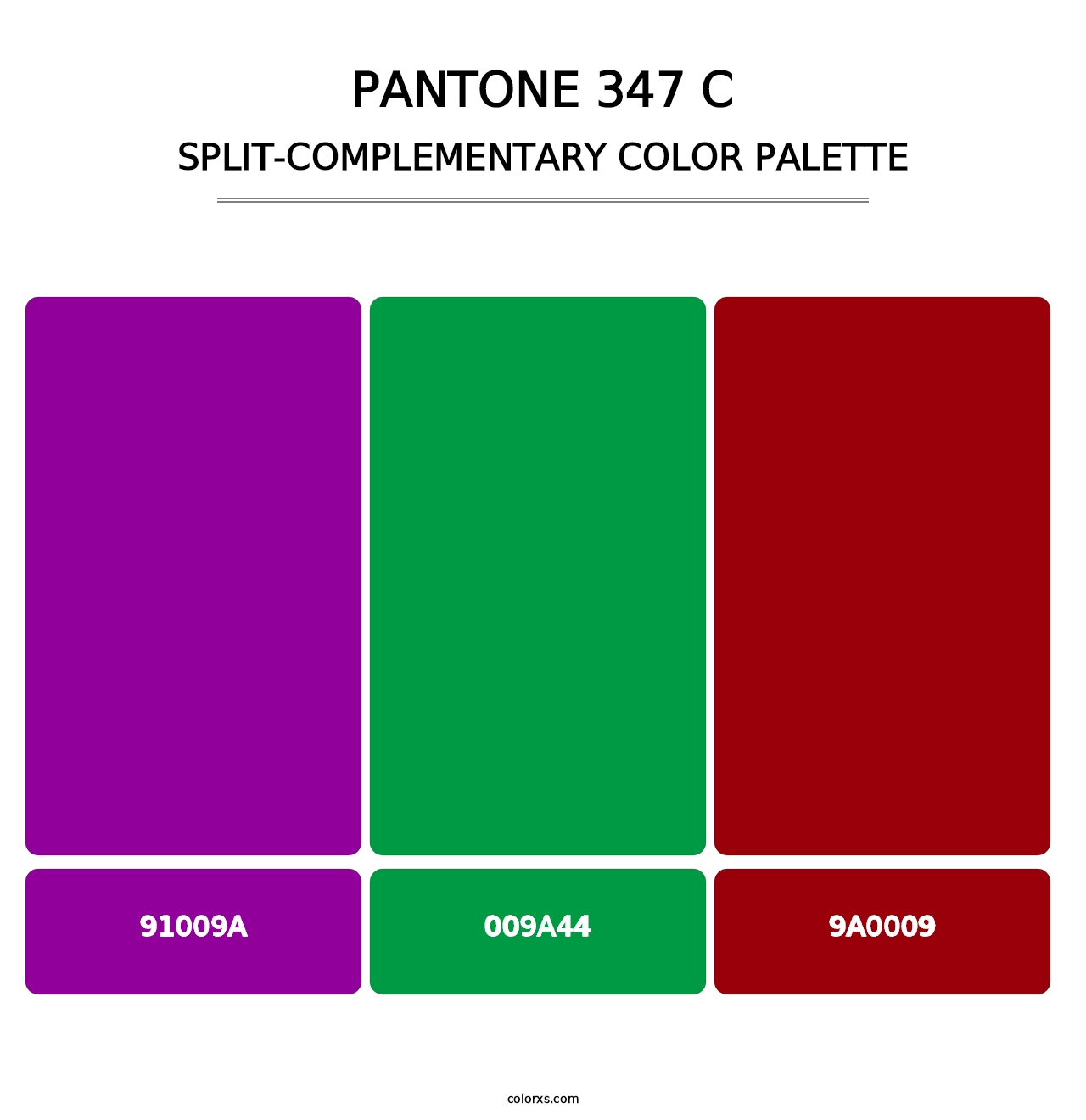 PANTONE 347 C - Split-Complementary Color Palette