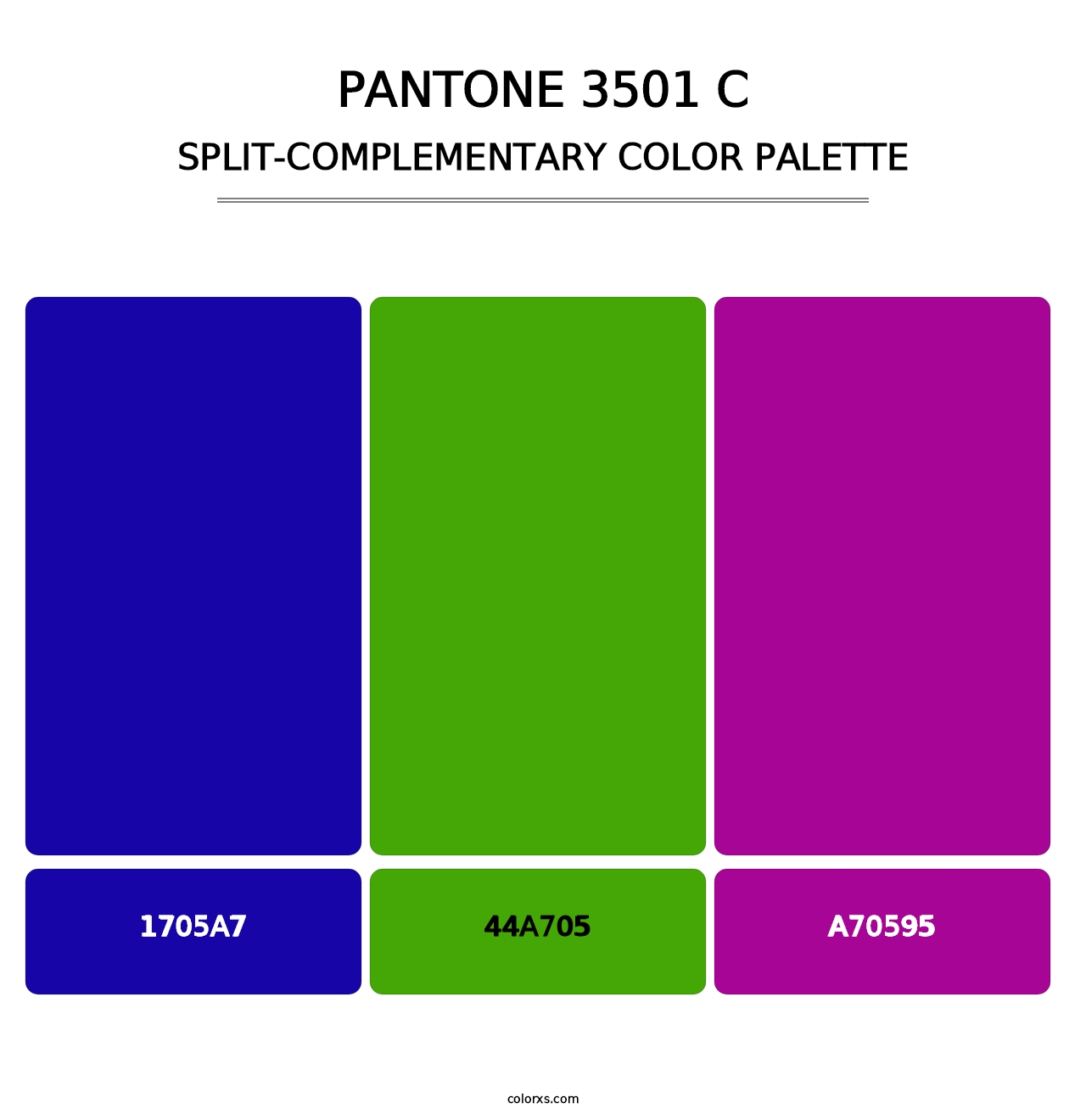 PANTONE 3501 C - Split-Complementary Color Palette