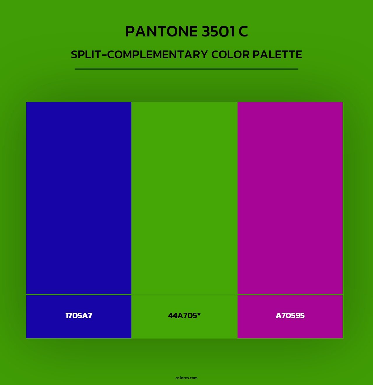 PANTONE 3501 C - Split-Complementary Color Palette