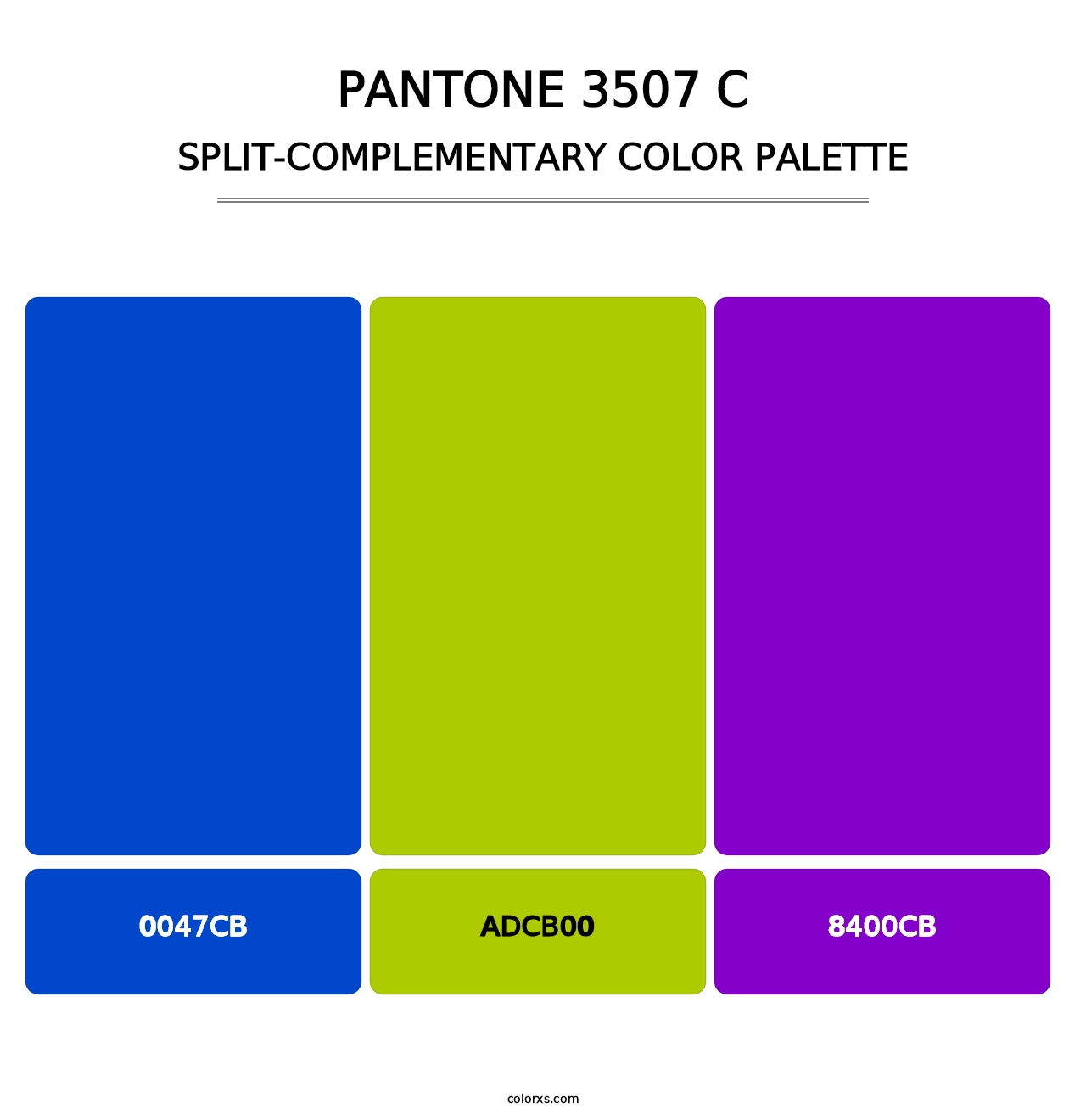 PANTONE 3507 C - Split-Complementary Color Palette
