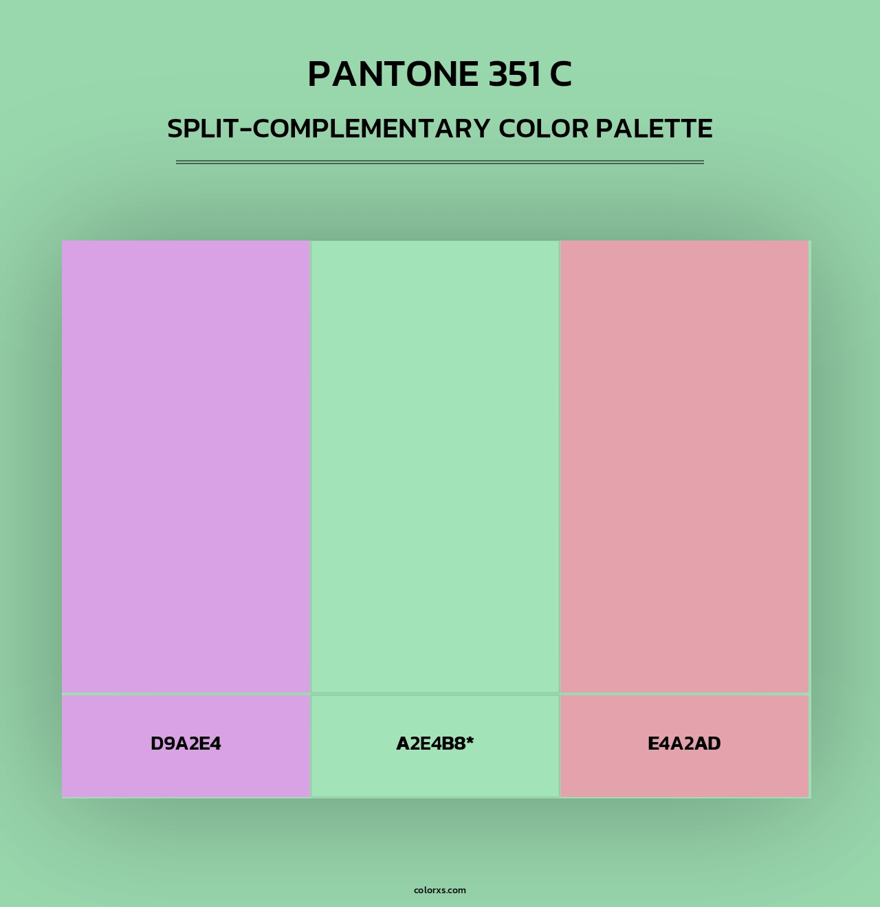 PANTONE 351 C - Split-Complementary Color Palette
